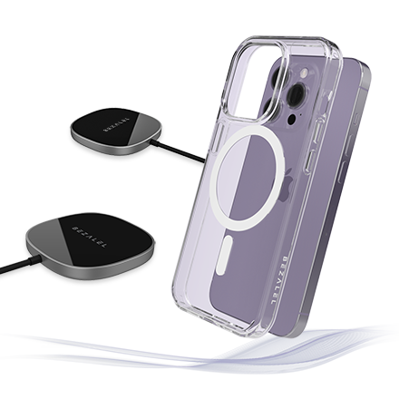 iPhone14系列 MagSafe 抗菌透明保護殼 + Futura S MagSafe 磁吸無線快充充電盤