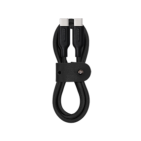 USB-C to USB-C 充電線(1.2m)+皮革綁帶